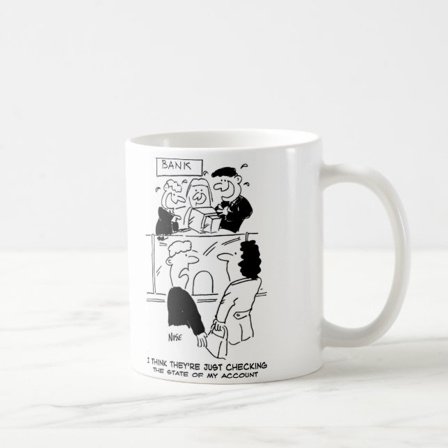 Taza De Café Banca. Comprobación del estado de una cuenta banca (Derecha)