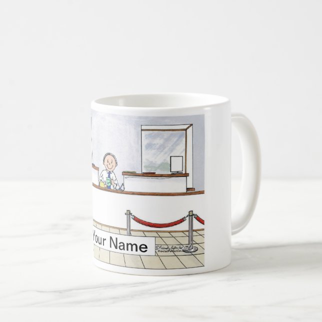 Taza De Café Banca Teller, Hombre (Anverso derecho)