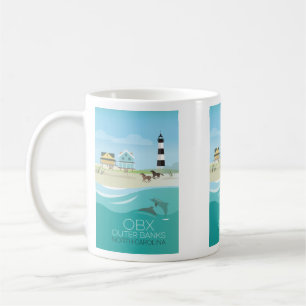 Taza De Café Bancos Exteriores, Carolina del Norte Muag