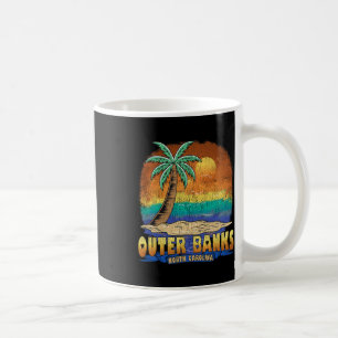 Taza De Café Bancos exteriores Souv con problemas de vintage de