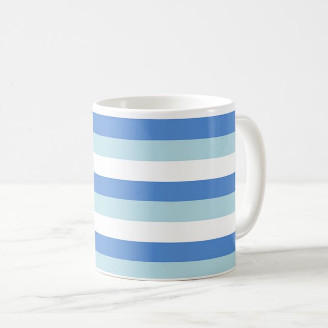 Taza De Café Banda azul y blanca (Anverso derecho)