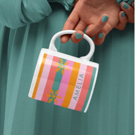 Taza De Café Banda brillante Navidades acogedores Snowflake