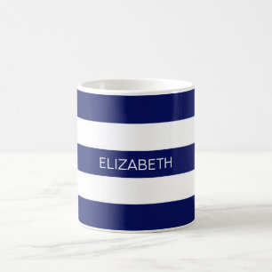 Taza De Café Banda de cachorro azul de la Marina blanca #3 Mono