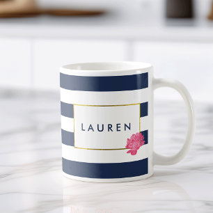 Taza De Café Banda de la marina y peluca personalizada de los p