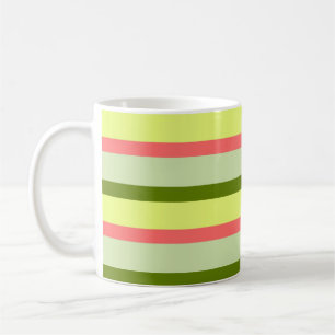 Taza De Café Banda de la sandía clásica horizontal