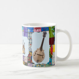 TAZA DE CAFÉ BANDA DE MANDOLÍN-BLUEGRASS CALLADA