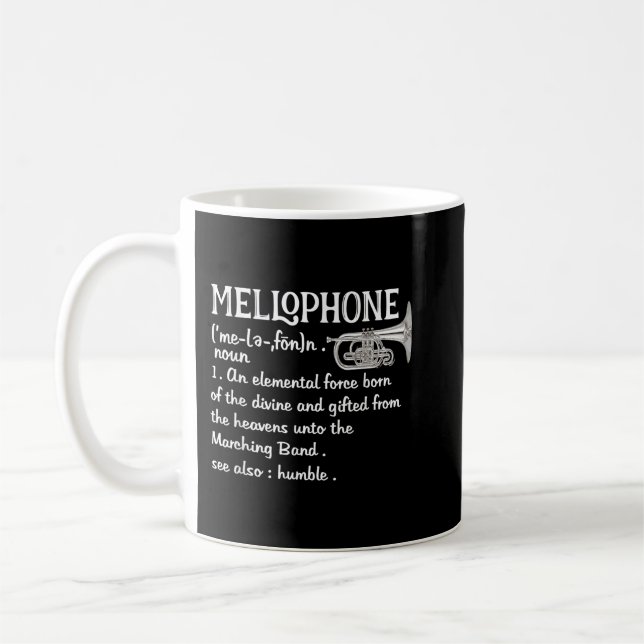 Taza De Café Banda de Marcha Regalos Mellophone Shirt Mellophon (Izquierda)