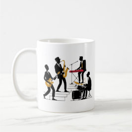 Taza De Café Banda de música de Silhouette