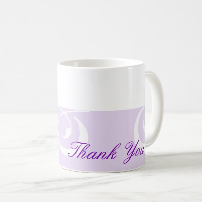 Taza De Café Banda decorativa morada ligera gracias Mug (Anverso derecho)
