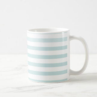 Taza De Café Banda horizontal azul y blanca