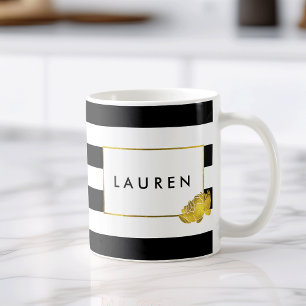 Taza De Café Banda negra y peluca personalizada para gente de o