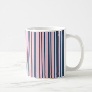 Taza De Café Bandas azul y rosa grises profundas