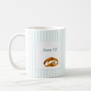 Taza De Café Bandas azules - Anillos Bodas