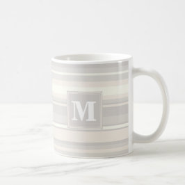 Taza De Café Bandas beige monogramo
