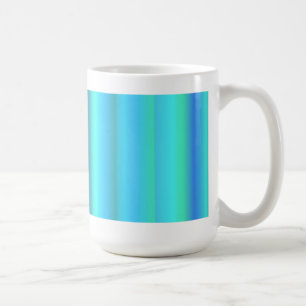 Taza De Café Bandas de arco iris verde azul
