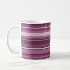Taza De Café Bandas de mauve monogramo