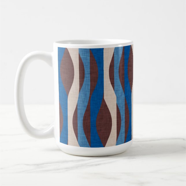 Taza De Café Bandas De Mod Azul (Izquierda)