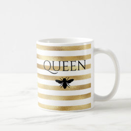 Taza De Café Bandas de oro Queen Bee Personalizado