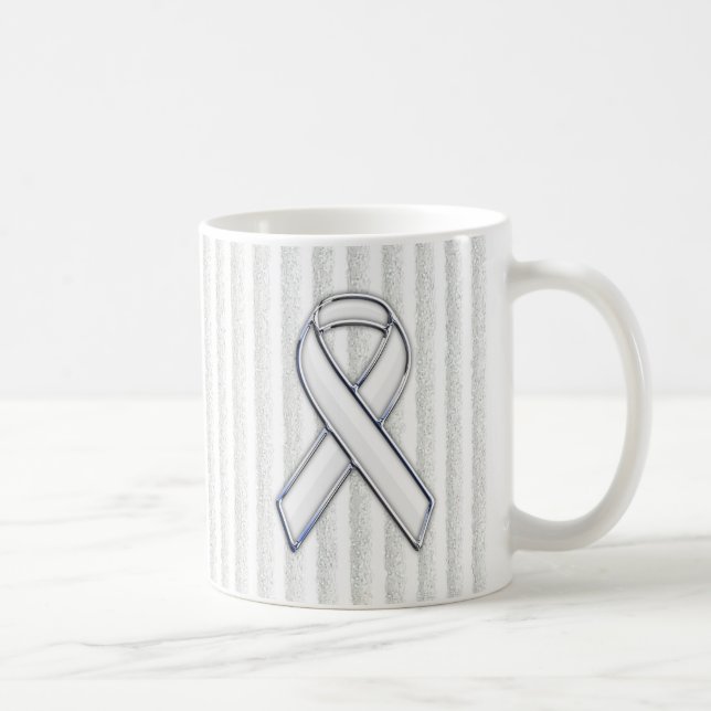 Taza De Café Bandas de sensibilización de la cinta blanca (Derecha)