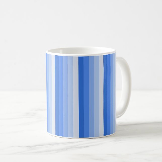 Taza De Café Bandas de sombra azules (Anverso derecho)