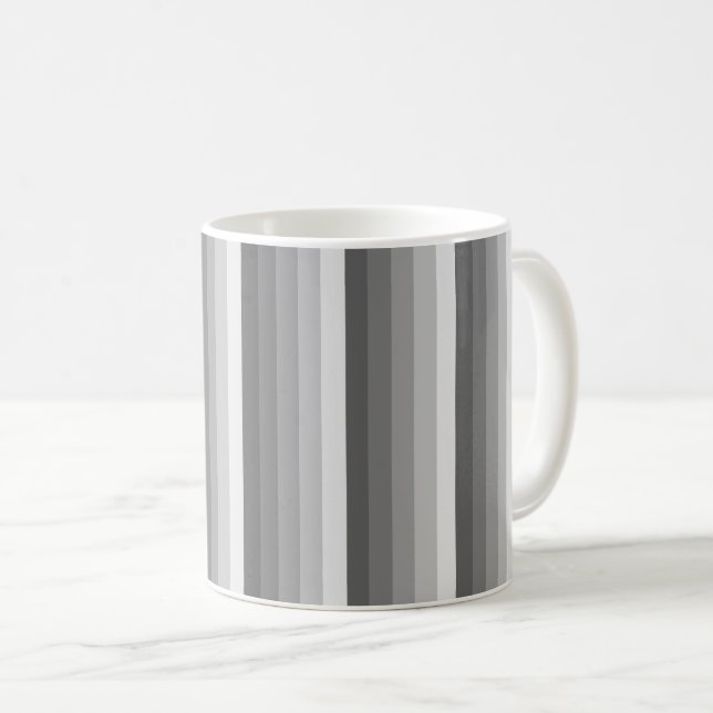 Taza De Café Bandas de sombra gris (Anverso derecho)