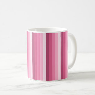 Taza De Café Bandas de sombra rosadas