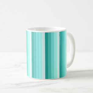 Taza De Café Bandas de sombra turquesa