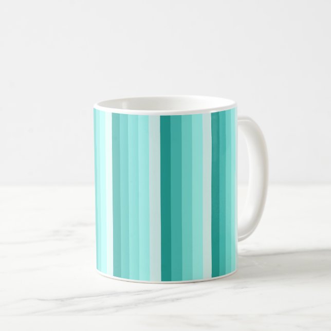Taza De Café Bandas de sombra turquesa (Anverso derecho)