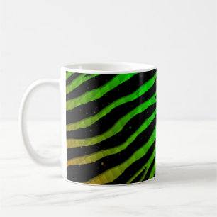 Taza De Café Bandas de tiempo espacial arrancadas - Naranja/ver