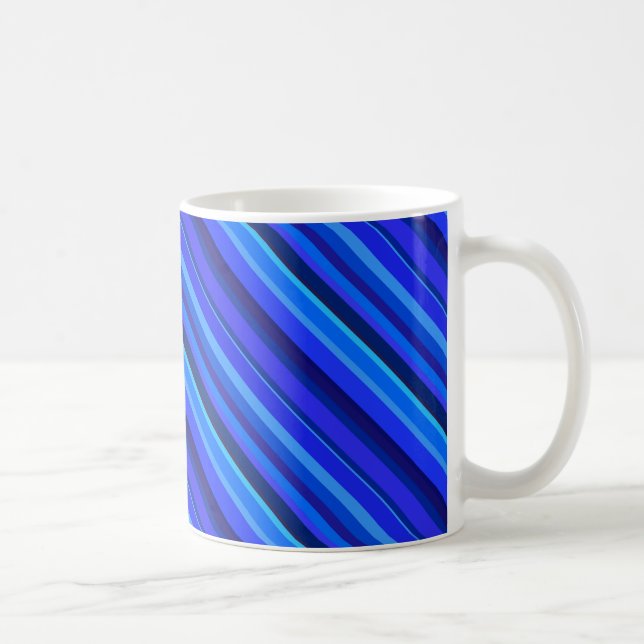 Taza De Café Bandas diagonales azules (Derecha)