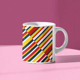 Taza De Café Bandas diagonales multicolor