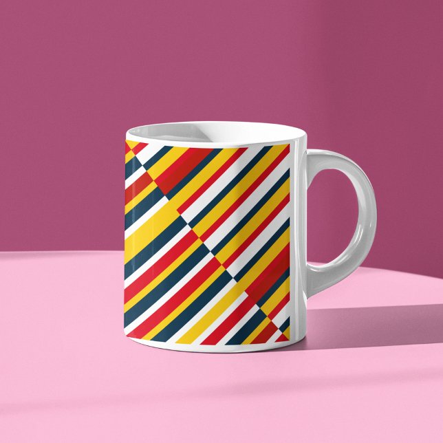 Taza De Café Bandas diagonales multicolor (mugs and cups)