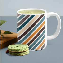 Taza De Café Bandas diagonales multicolor