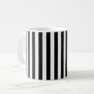 Taza De Café Bandas en blanco y negro, patrón a rayas, líneas