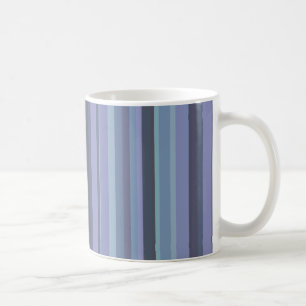 Taza De Café Bandas horizontales de color azul-gris