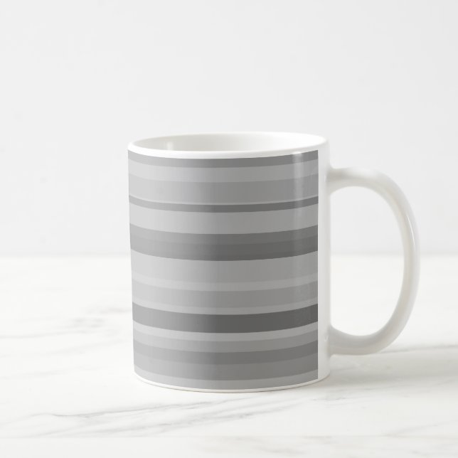 Taza De Café Bandas horizontales grises (Derecha)