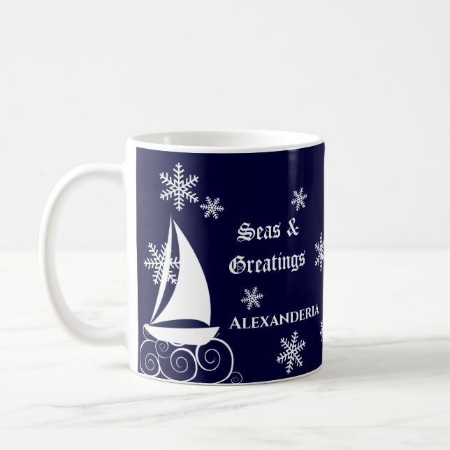Taza De Café Bandas modernas de oro blanco negro (Izquierda)