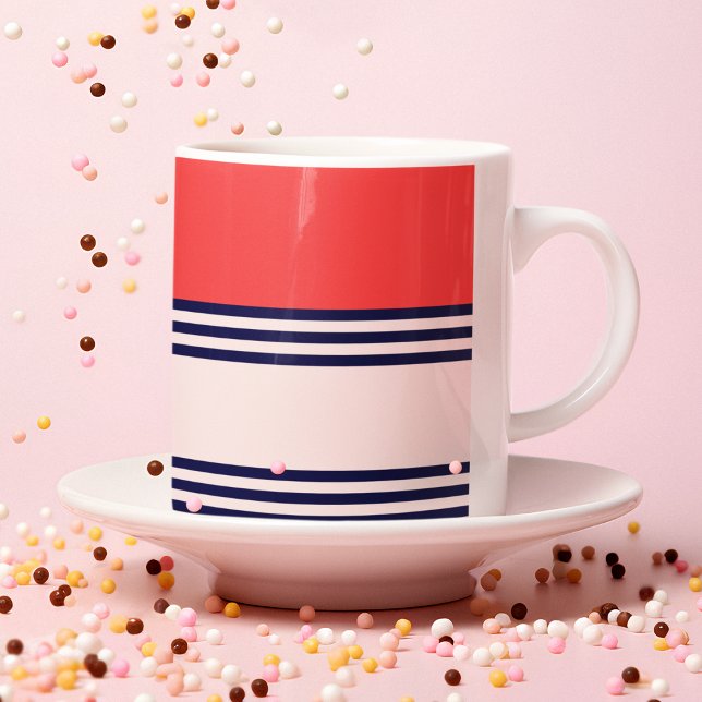 Taza De Café Bandas rojas y negras (Mugs and cups)