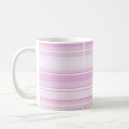 Taza De Café Bandas rosadas para bebés monogramo