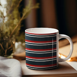 Taza De Café Bandas uniformes rojas azules