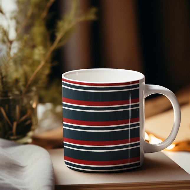 Taza De Café Bandas uniformes rojas azules (mugs and cups)