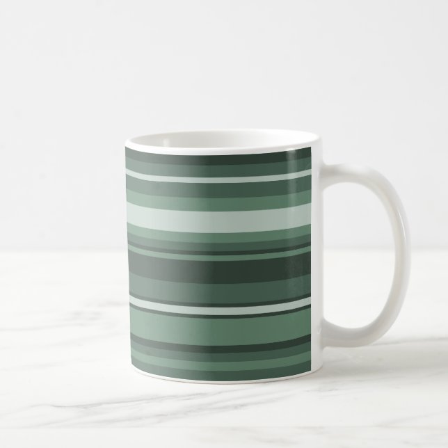 Taza De Café Bandas verdes de salvia (Derecha)
