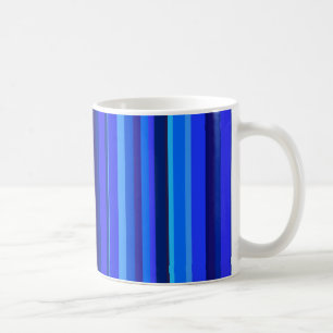 Taza De Café Bandas verticales azules