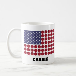 TAZA DE CAFÉ BANDEJA DE BASKETBALL EE.UU. PERSONALIZADA