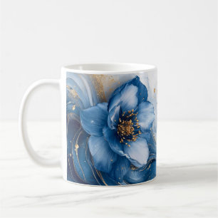 Taza De Café Bandeja de madera con flores elegantes y juego de