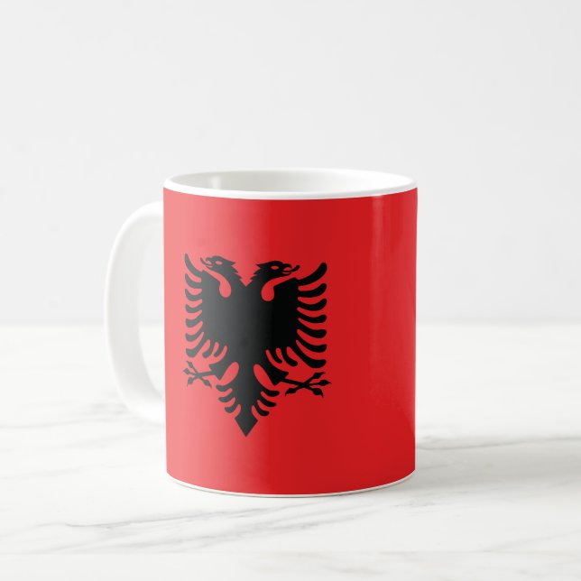 Taza De Café Bandera albanesa (Anverso izquierdo)