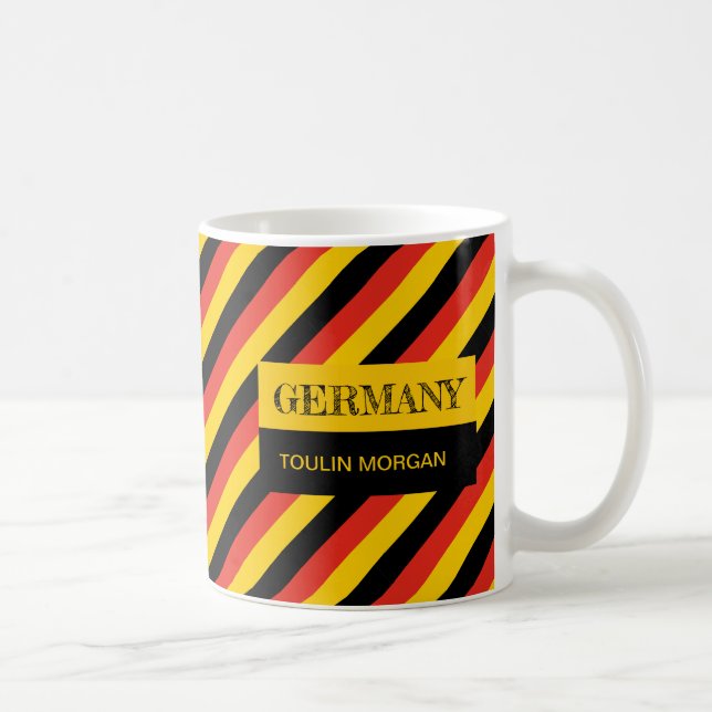Taza De Café Bandera alemana personalizada (Derecha)