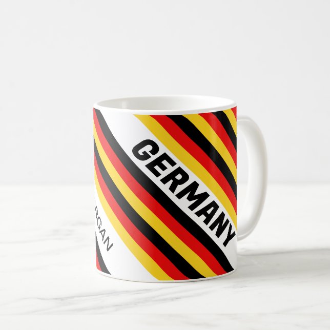Taza De Café Bandera alemana personalizada (Anverso derecho)