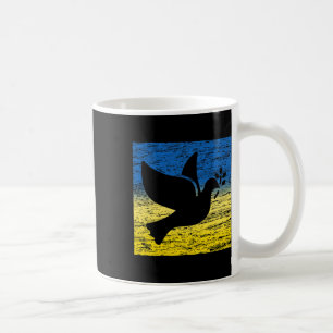 Taza De Café Bandera amarilla azul paloma ucraniana paz Ucrania