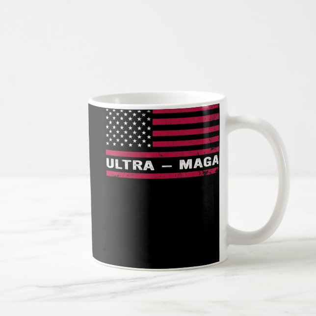 Taza De Café Bandera Americana Bandera Negra Bandera Fiel Ultra (Derecha)